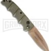 Boker Kalashnikov Desert Warrior Left-Hand Dagger Automatic Knife - Copper -Grindworx Boker Desert Warrior Kalashnikov Dagger Left Handed OD Green Copper BHQ 95429 jr 1 large