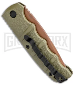 Boker Kalashnikov Desert Warrior Tanto Automatic Knife - Copper Plain 8 Boker Kalashnikov Desert Warrior Tanto Automatic Knife - Copper Plain -Grindworx Boker Desert Warrior Kalashnikov Tanto Auto OD Green D2 Copper BHQ 96967 jr side large