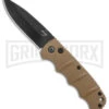 Boker Kalashnikov Coyote Brown Automatic Knife - Drop Point Black Plain -Grindworx Boker Kalashnikov Auto Coyote D2 Black BHQ 144762 jr large