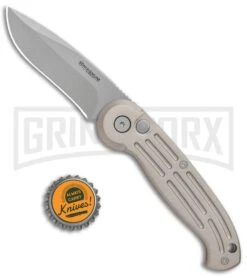 Boker Magnum Speedmaster Champagne Automatic Knife - Bead Blast Plain 10 Boker Magnum Speedmaster Champagne Automatic Knife - Bead Blast Plain -Grindworx Boker Magnum DP Auto Champagne BB 01BO007 BHQ 0099 jr bottlecap large