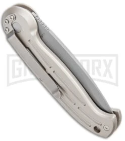 Boker Magnum Speedmaster Champagne Automatic Knife - Bead Blast Plain 9 Boker Magnum Speedmaster Champagne Automatic Knife - Bead Blast Plain -Grindworx Boker Magnum DP Auto Champagne BB 01BO007 BHQ 0099 jr side large
