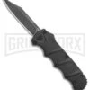 Boker Kalashnikov Black Aluminum OTF Automatic Knife - Bowie Black SW Plain -Grindworx Boker Plus Kalashnikov DA OTF Auto Black SW BHQ 113130 jr large