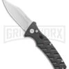 Boker Plus Strike Automatic Knife - Bowie Stonewash Plain 2 Boker Plus Strike Automatic Knife - Bowie Stonewash Plain -Grindworx Boker Plus Strike Bowie Auto Black SW 01BO429NSOI BHQ 97034 jr large