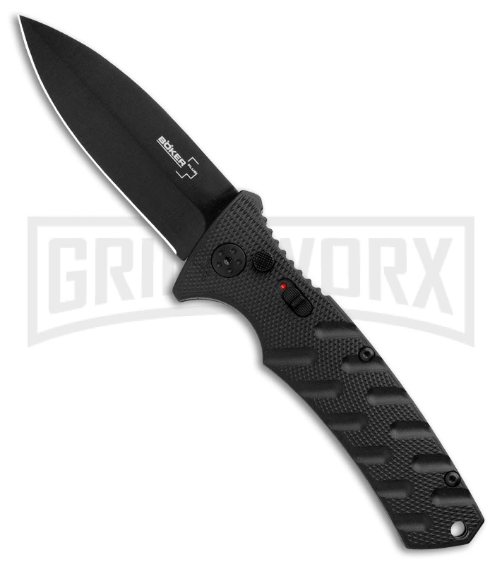 Boker Plus Strike Automatic Knife - Dagger Black Plain 3 Boker Plus Strike Automatic Knife - Dagger Black Plain