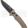 Boker Plus Strike Coyote Brown Automatic Knife - D2 Drop Point Black SW 2 Boker Plus Strike Coyote Brown Automatic Knife - D2 Drop Point Black SW -Grindworx Boker Plus Strike drop point coyote brown black sw BHQ 67882 er jr large