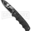 Boker Kalashnikov Skull Black Automatic Knife - Dagger Black Plain 1 Boker Kalashnikov Skull Black Automatic Knife - Dagger Black Plain -Grindworx Boker Skull Kalashnikov Dagger Auto Black D2 BHQ 48870 jr large