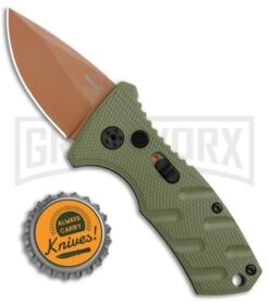 Boker Stubby Strike Automatic Knife - Desert Warrior 9 Boker Stubby Strike Automatic Knife - Desert Warrior -Grindworx Boker Stubby Strike CA Legal Auto OD Green Copper 01BO443NSOI BHQ 99649 jr bottlecap large