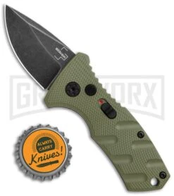 Boker Stubby Strike OD Green Automatic Knife - Black Stonewash 9 Boker Stubby Strike OD Green Automatic Knife - Black Stonewash -Grindworx Boker Stubby Strike CA Legal Auto OD Green Smokewash 01BO442NSOI BHQ 99648 jr bottlecap large