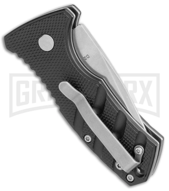 Boker Stubby Strike Black Automatic Knife - Stonewash 5 Boker Stubby Strike Black Automatic Knife - Stonewash - Image 3