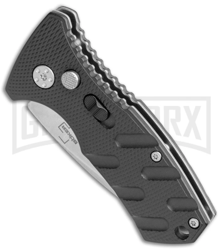 Boker Stubby Strike Black Automatic Knife - Stonewash 4 Boker Stubby Strike Black Automatic Knife - Stonewash - Image 2