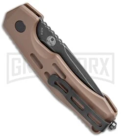 Boker Thunder Storm Automatic Knife Coyote - Blackwash Plain 7 Boker Thunder Storm Automatic Knife Coyote - Blackwash Plain -Grindworx Boker Thunder Storm Auto Coyote Blak SW BHQ 110586 jr bottlecap large