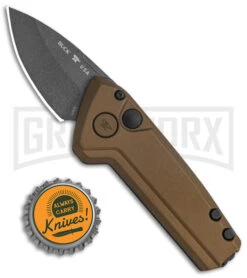 Buck Knives Buck Deploy Bronze Mini Automatic Knife - Gray Plain 9 Buck Knives Buck Deploy Bronze Mini Automatic Knife - Gray Plain -Grindworx Buck Deploy Mini Auto Burnt Bronze Gray 0839BRS1 BHQ 146022 jr bottlecap large