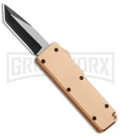 Chud Gold OTF Automatic Knife - Black Tanto Plain