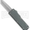 Chud Gray OTF Automatic Knife - Stonewash Tanto Plain 1 Chud Gray OTF Automatic Knife - Stonewash Tanto Plain -Grindworx Chud Mini Gray OTF Auto Pocket Clip BB Tanto GX 38552 jr large