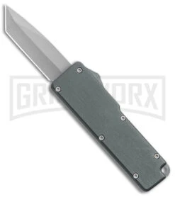 Chud Gray OTF Automatic Knife - Stonewash Tanto Plain