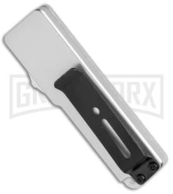 Chud Silver OTF Automatic Knife - Satin Tanto Plain 8 Chud Silver OTF Automatic Knife - Satin Tanto Plain -Grindworx Chud Mini Silver OTF Auto Satin Tanto GX 38494 jr side large