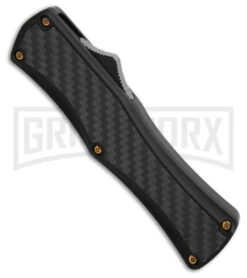 Edgeworks Carbon Fiber OTF Auto Knife Dagger - Gold Damascus Finish) 6 Edgeworks Carbon Fiber OTF Auto Knife Dagger - Gold Damascus Finish) -Grindworx Edgeworks Carbon Fiber OTF Auto Knife Dagger 3in Gold Damascus GX 42361 td spine large