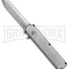 Elemental Silver OTF Automatic Knife - Satin Plain 2 Elemental Silver OTF Automatic Knife - Satin Plain -Grindworx Elemental Silver TT9 BP 18599 jr large