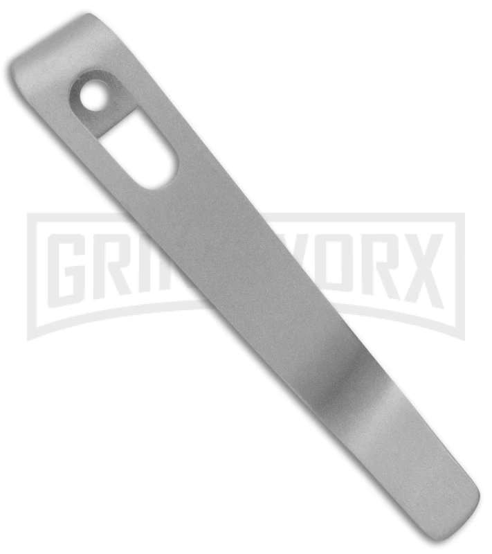 Flytanium Pocket Clip For Boker Kalashnikov Knives Bead Blast Titanium 3 Flytanium Pocket Clip For Boker Kalashnikov Knives Bead Blast Titanium
