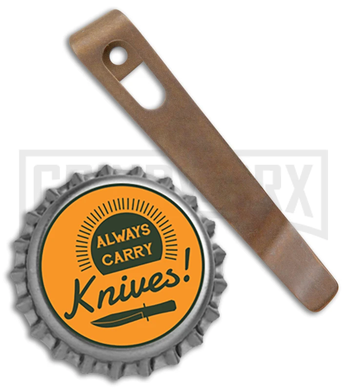 Flytanium Pocket Clip For Boker Kalashnikov Knives Bronze Anodized Titanium 4 Flytanium Pocket Clip For Boker Kalashnikov Knives Bronze Anodized Titanium - Image 2