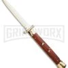 Frank B. 11" Cocobolo Italian Stiletto Swinguard Gold Plated - Bayonet Gold 1 Frank B. 11" Cocobolo Italian Stiletto Swinguard Gold Plated - Bayonet Gold -Grindworx Frank B 11in Italian Swinguard Bayo Cocobolo Gold BHQ 51921 jr large