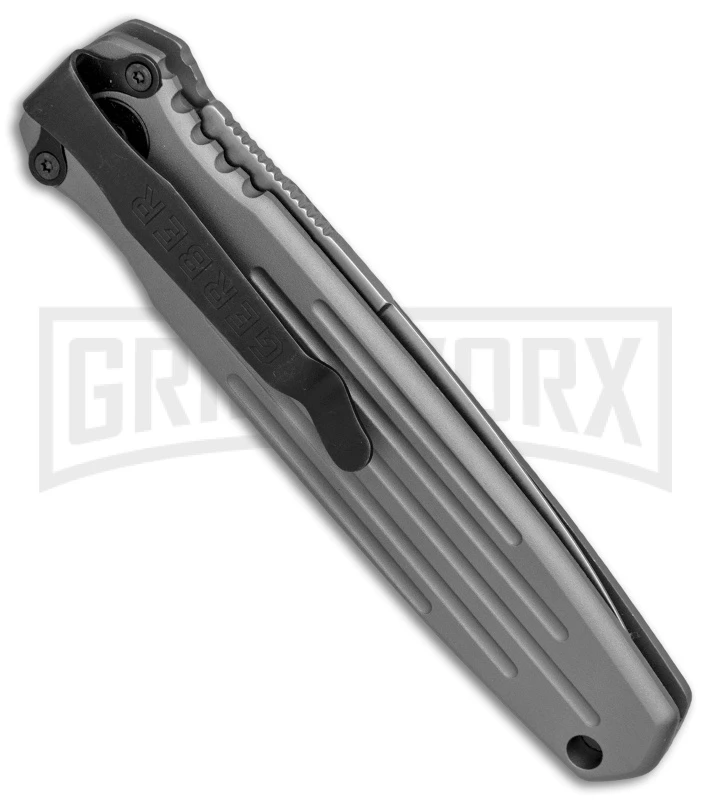 Gerber Covert Gray Automatic Knife - Stonewash Plain 4 Gerber Covert Gray Automatic Knife - Stonewash Plain - Image 2