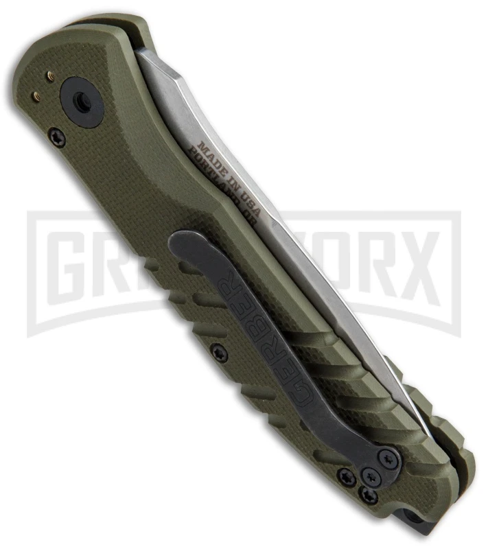 Gerber Propel Downrange OD Green Automatic Knife - Tanto Stonewash 5 Gerber Propel Downrange OD Green Automatic Knife - Tanto Stonewash - Image 3