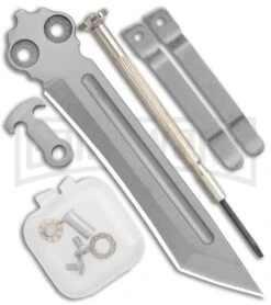 Instaknives Black Aluminum Balisong Tanto Trainer/Live Blade - Satin Dull/Plain -Grindworx Instaknives Black Balisong Tanto Trainer Blade GX 37598 jr extra large