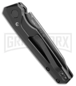 Kershaw Launch 11 Black Aluminum Automatic Knife - Damascus Plain 8 Kershaw Launch 11 Black Aluminum Automatic Knife - Damascus Plain -Grindworx Kershaw Auto Launch 11 Black Aluminum Damascus BHQ 175624 jr side large