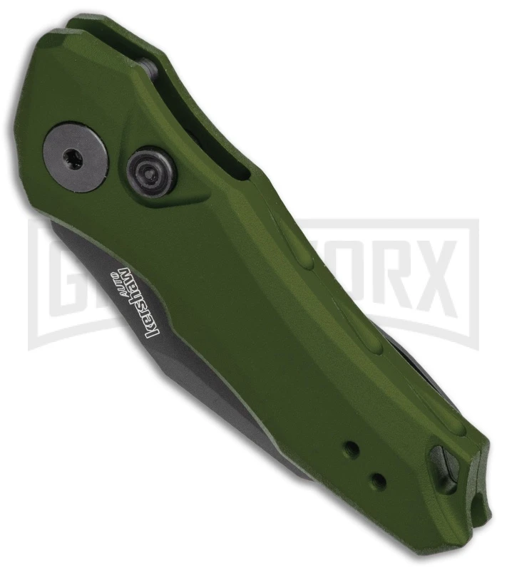 Kershaw Launch 10 Olive Green Automatic Knife CA Legal - Stonewash Plain 4 Kershaw Launch 10 Olive Green Automatic Knife CA Legal - Stonewash Plain - Image 2