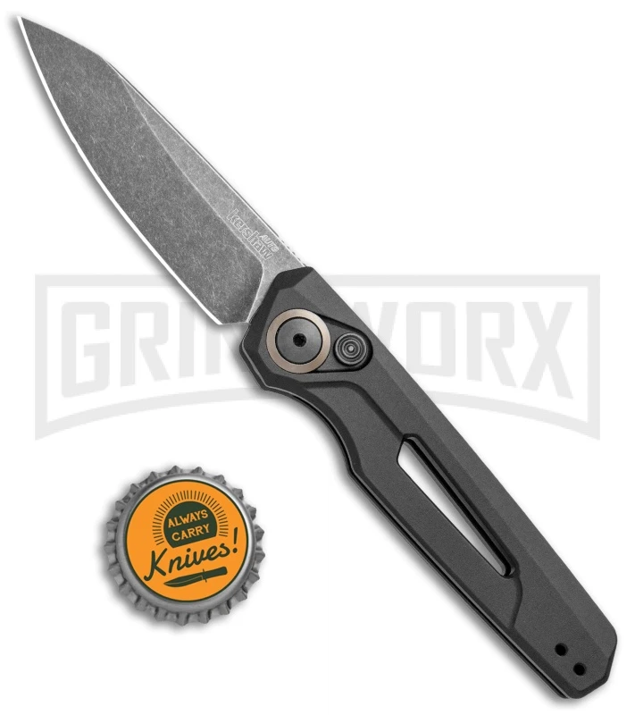 Kershaw Launch 11 Black Aluminum Automatic Knife - Blackwash Plain 6 Kershaw Launch 11 Black Aluminum Automatic Knife - Blackwash Plain - Image 4