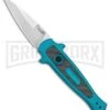Kershaw Launch 12 Teal Aluminum Mini Stiletto Automatic Knife - Stonewash Plain 1 Kershaw Launch 12 Teal Aluminum Mini Stiletto Automatic Knife - Stonewash Plain -Grindworx Kershaw Launch 12 CA Legal Stiletto Auto Teal SW KER7125TEALSW BHQ 115102 jr large