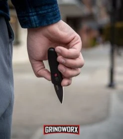 Kershaw Launch 4 OD Green Automatic Knife CA Legal - Black Plain -Grindworx Kershaw Launch 4 CA Legal Automatic Knife Black 7500BL BHQ 34416 lifestyle web large 2