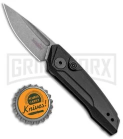 Kershaw Launch 9 Black Automatic Knife CA Legal - Stonewash Plain 11 Kershaw Launch 9 Black Automatic Knife CA Legal - Stonewash Plain -Grindworx Kershaw Launch 9 Auto Black Working Finish 7250 BHQ 94066 jr bottlecap large