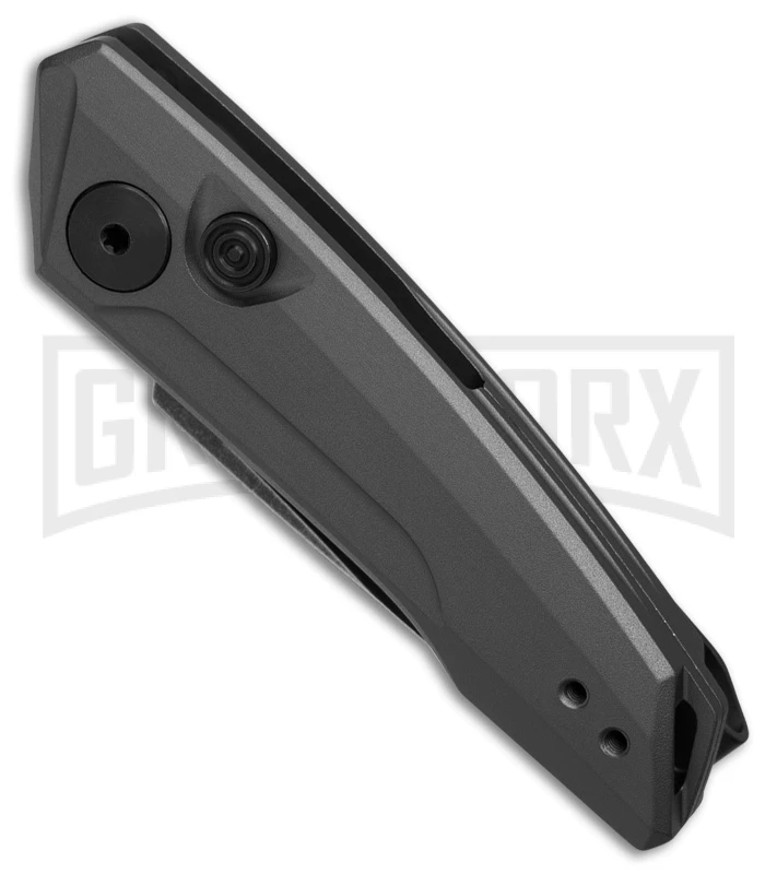 Kershaw Launch 9 Gray Aluminum Automatic Knife - Black SW Plain 4 Kershaw Launch 9 Gray Aluminum Automatic Knife - Black SW Plain - Image 2