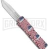 Lightning American Flag D/A OTF Automatic Knife - Tanto Satin Plain 1 Lightning American Flag D/A OTF Automatic Knife - Tanto Satin Plain -Grindworx Lightning American Flag DA OTF Auto Tanto Satin GX 33329 jr large