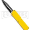 Lightning Yellow D/A OTF Automatic Knife - Two Tone Dagger -Grindworx Lightning Yellow DA OTF Auto TT Dagger GX 39053 jr large 1