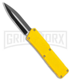 Lightning Yellow D/A OTF Automatic Knife - Two Tone Dagger