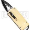 M3 Tactical Tech Rogue Brass/Black D/A OTF Automatic Knife - Black Plain -Grindworx M3 Tactical Tech Rogue Brass Black DA OTF Auto Black GX 35093 jr large