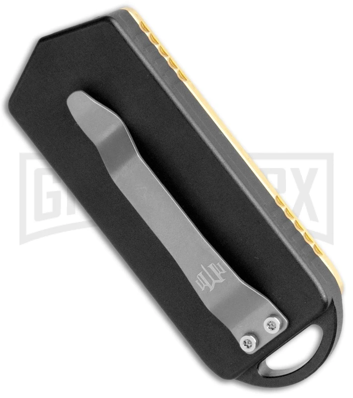 M3 Tactical Tech Rogue Brass/Black D/A OTF Automatic Knife - Black Plain 5 M3 Tactical Tech Rogue Brass/Black D/A OTF Automatic Knife - Black Plain - Image 3