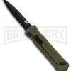 M&P Spring Assisted OD Green OTF Spear Point Knife - Black Plain -Grindworx MP OTF Spear Point OD Green Black BHQ 89672 er 2 large