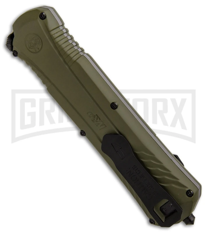 M&P Spring Assisted OD Green OTF Spear Point Knife - Black Plain 4 M&P Spring Assisted OD Green OTF Spear Point Knife - Black Plain - Image 2