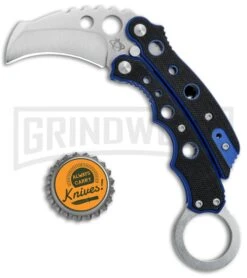 Mantis Vuja De Black/Blue G-10 Balisong Karambit Butterfly Knife - Satin Plain 9 Mantis Vuja De Black/Blue G-10 Balisong Karambit Butterfly Knife - Satin Plain -Grindworx Mantis Vuja De Balisong Karambit Crossover Black Blue G 10 Satin MANMK4B BHQ 56610 jr bottlecap large