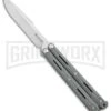 Maxace Knives Balisong Serpent Striker II Gray G-10 - Satin Drop Point Plain