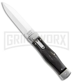 Mikov 241 Predator Double Bolster Buffalo Horn Automatic Leverlock Knife