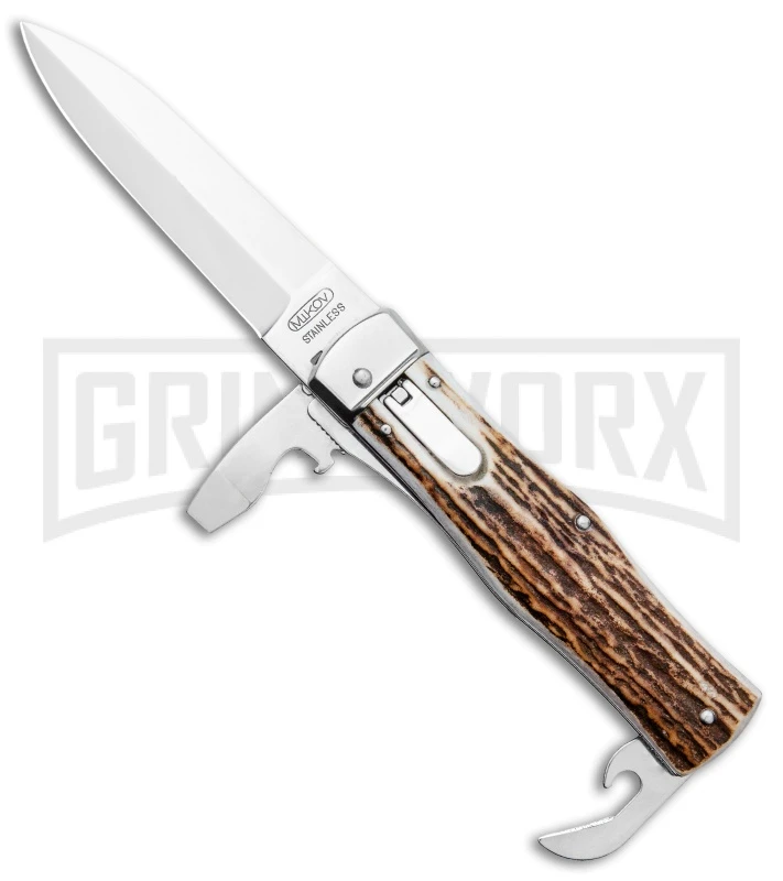 Mikov 241 Predator Light Stag Multi-Tool Automatic Knife (3.7" Polish) 3 Mikov 241 Predator Light Stag Multi-Tool Automatic Knife (3.7" Polish)