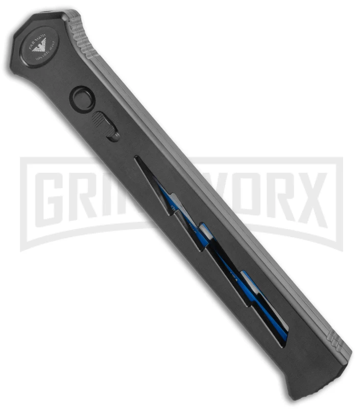 Paragon Estiletto Black Bolt Automatic OTF Knife - Blue Tanto 4 Paragon Estiletto Black Bolt Automatic OTF Knife - Blue Tanto - Image 2