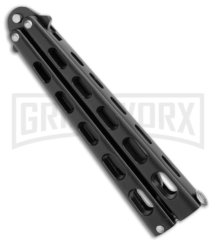 Ronin Gear Black Balisong Trainer Butterfly Knife - Black Plain 4 Ronin Gear Black Balisong Trainer Butterfly Knife - Black Plain - Image 2
