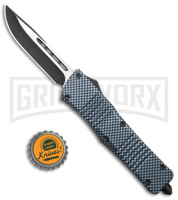 SDS Ultro Sim. Carbon Fiber OTF Auto Knife - Two Tone Drop Point 6 SDS Ultro Sim. Carbon Fiber OTF Auto Knife - Two Tone Drop Point - Image 4