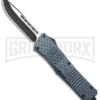 SDS Ultro Sim. Carbon Fiber OTF Auto Knife - Two Tone Drop Point -Grindworx Rumble Sim CF OTF Auto TT DP GX 38413 jr large
